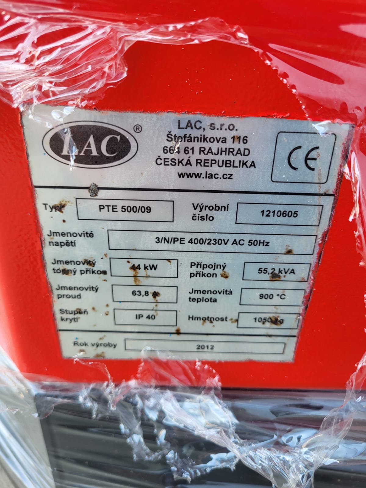 LAC PTE 500/09 holding furnace O1837, used LAC PTE 500/09 holding furnace O1837, used