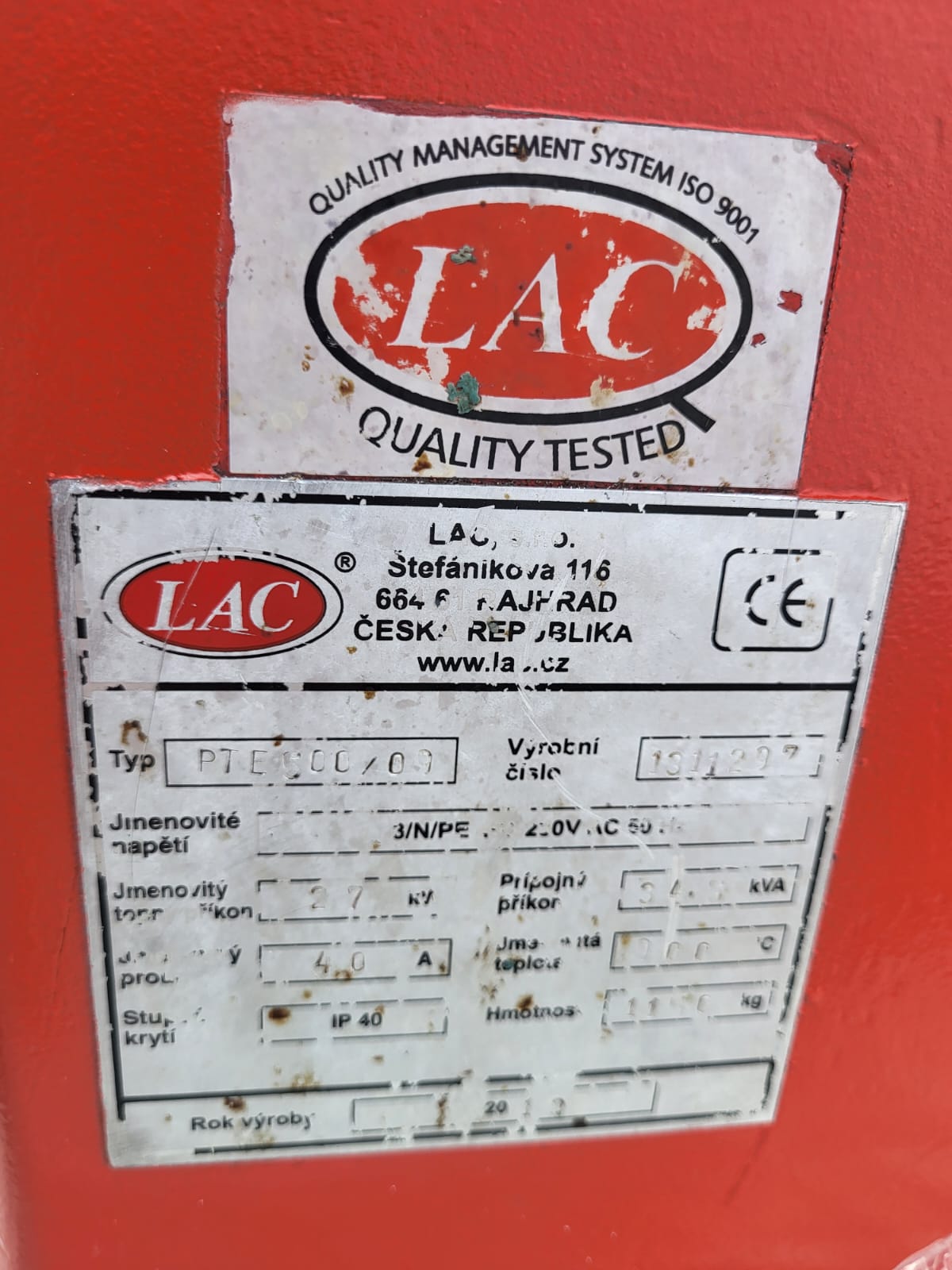LAC PTE 500/09 holding furnace O1838, used
