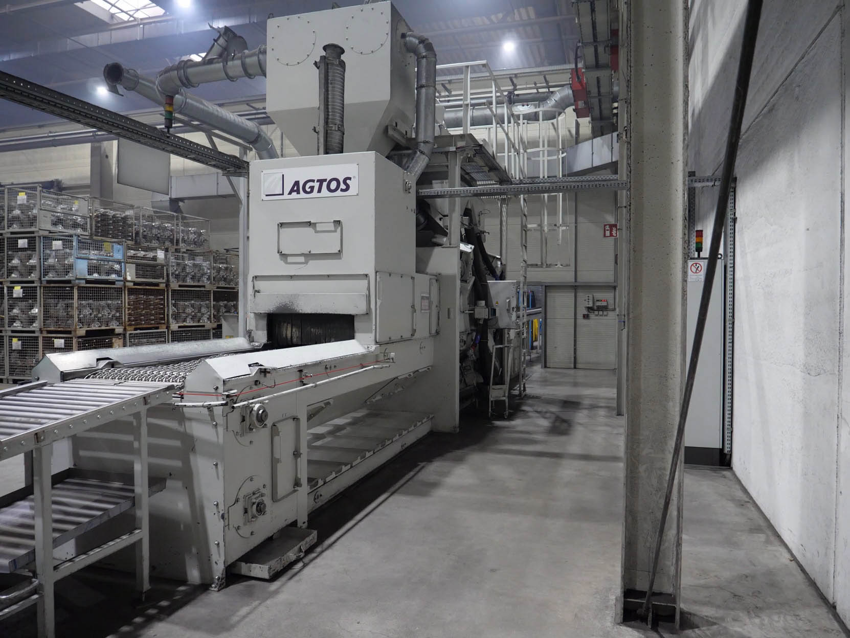 Agtos BS 08-04-07-3.6-08-11 wire belt shot blast machine SA2137, used