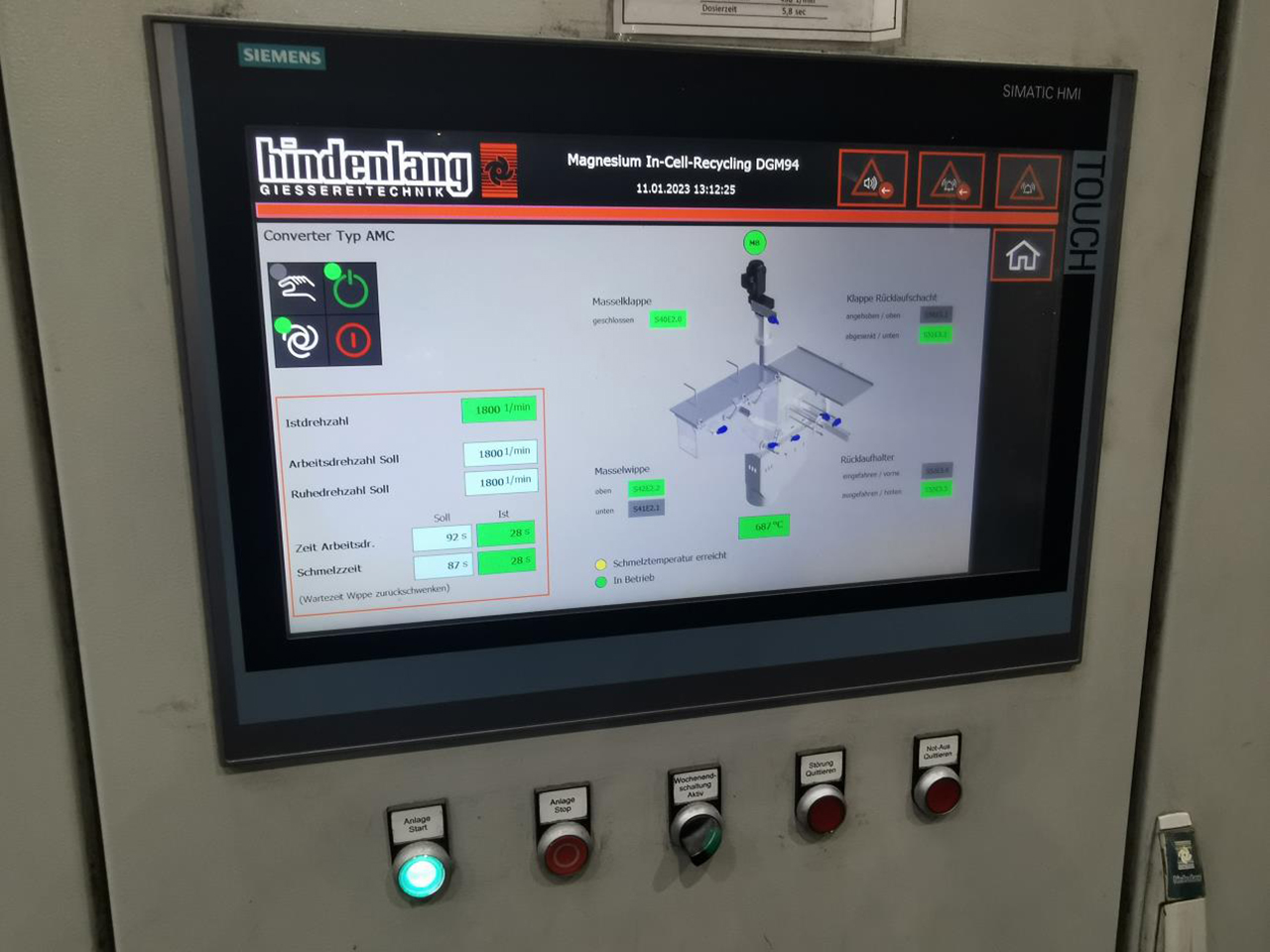 Hindenlang Magnesium In-cell-recycling O1812, used