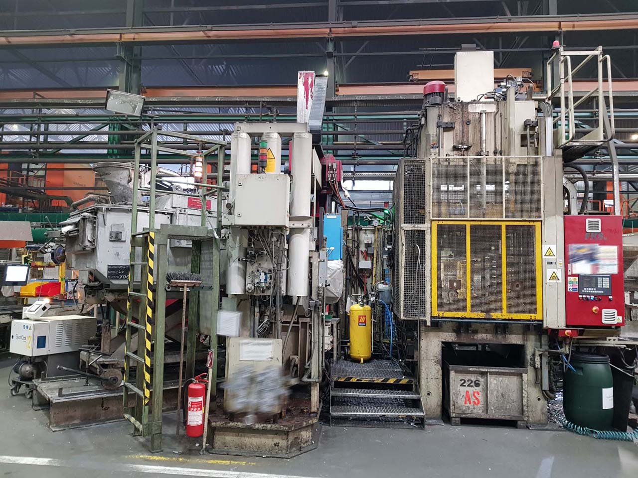 Frech DAK 580-62 RC cold chamber die casting machine KK1612, used