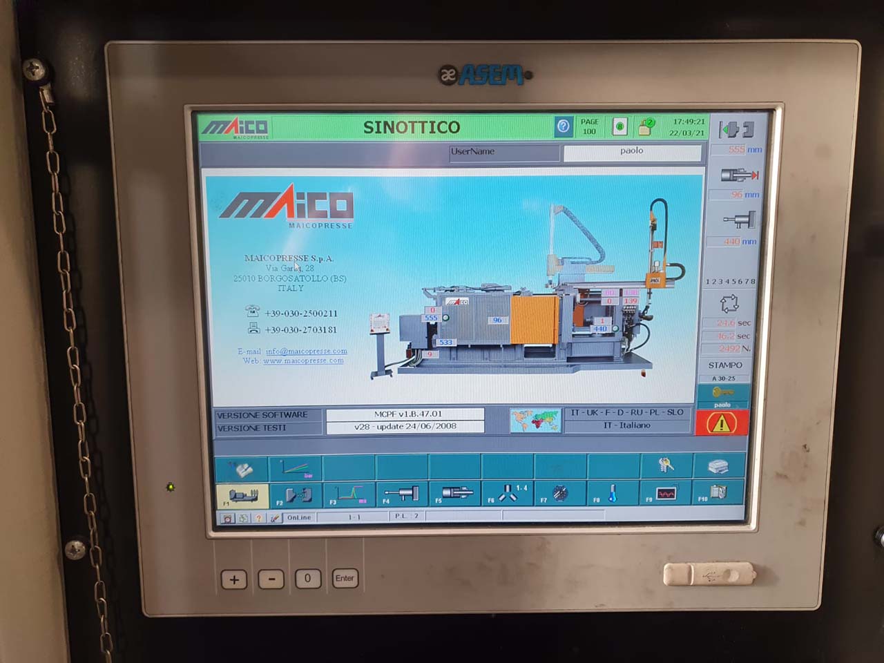 Maico GK 630 cold chamber die casting machine KK1614, used