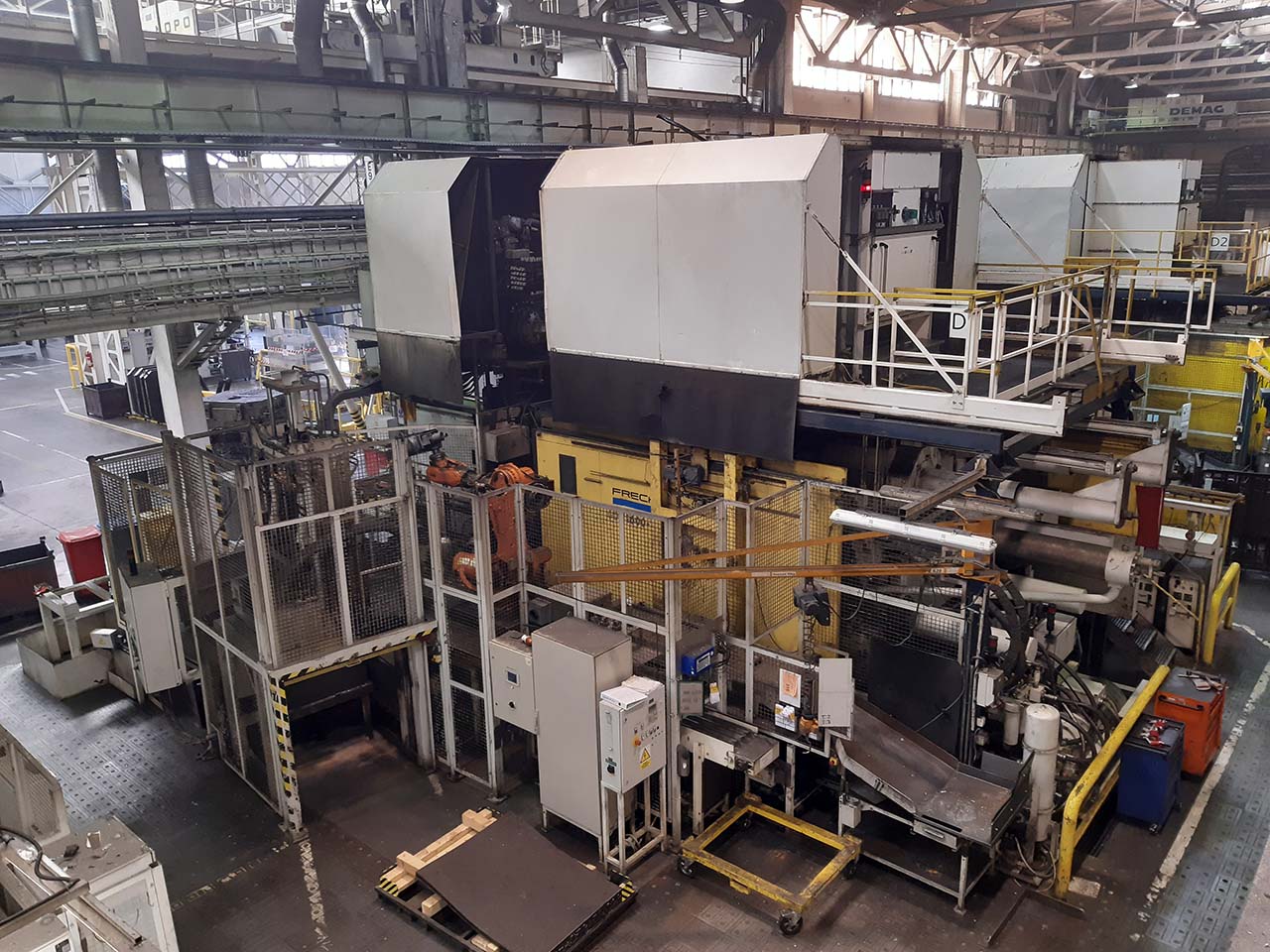 Frech GDK 1600-130 OC cold chamber die casting machine KK1637, used ...